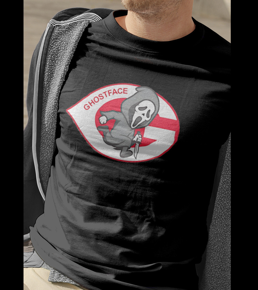 Cincinnati Reds Runnin' Ghostface Running Man T-Shirt
