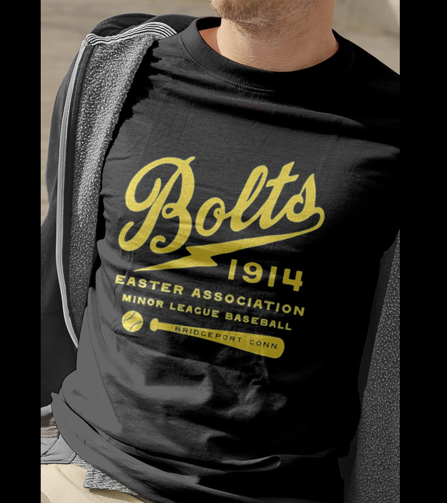Bolts 1914 Easter Association Minor League Baseball Bridgeport Conn T-Shirt