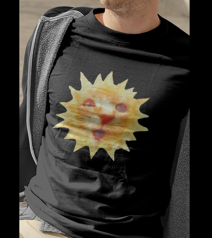 Cat Face Sun Meme Funny Internet Trend T-Shirt
