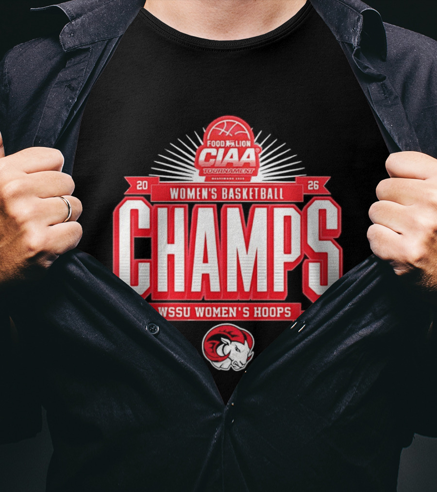 CIAA Tournament Food Lion 2026 Women's Basketball Champs WSSU Women's Hoops T-Shirt