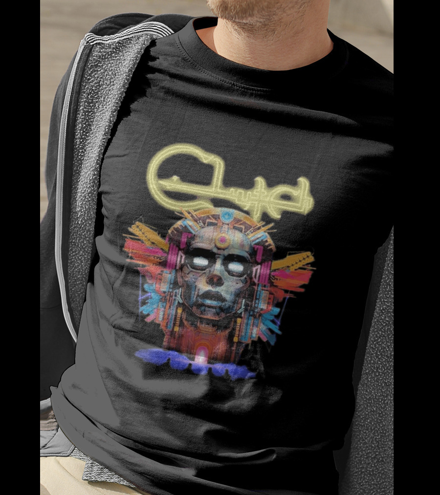 Clutch Suffer No Evil Tour 2026 Dates Robot Face Mask Neon Wings T-Shirt