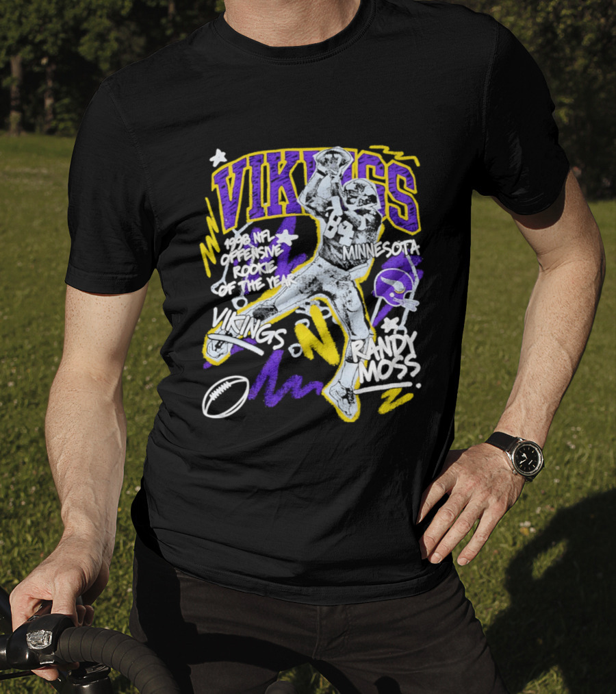 Vikings Randy Moss 1998 NFL Offensive Rookie Of The Year Minnesota T-Shirt