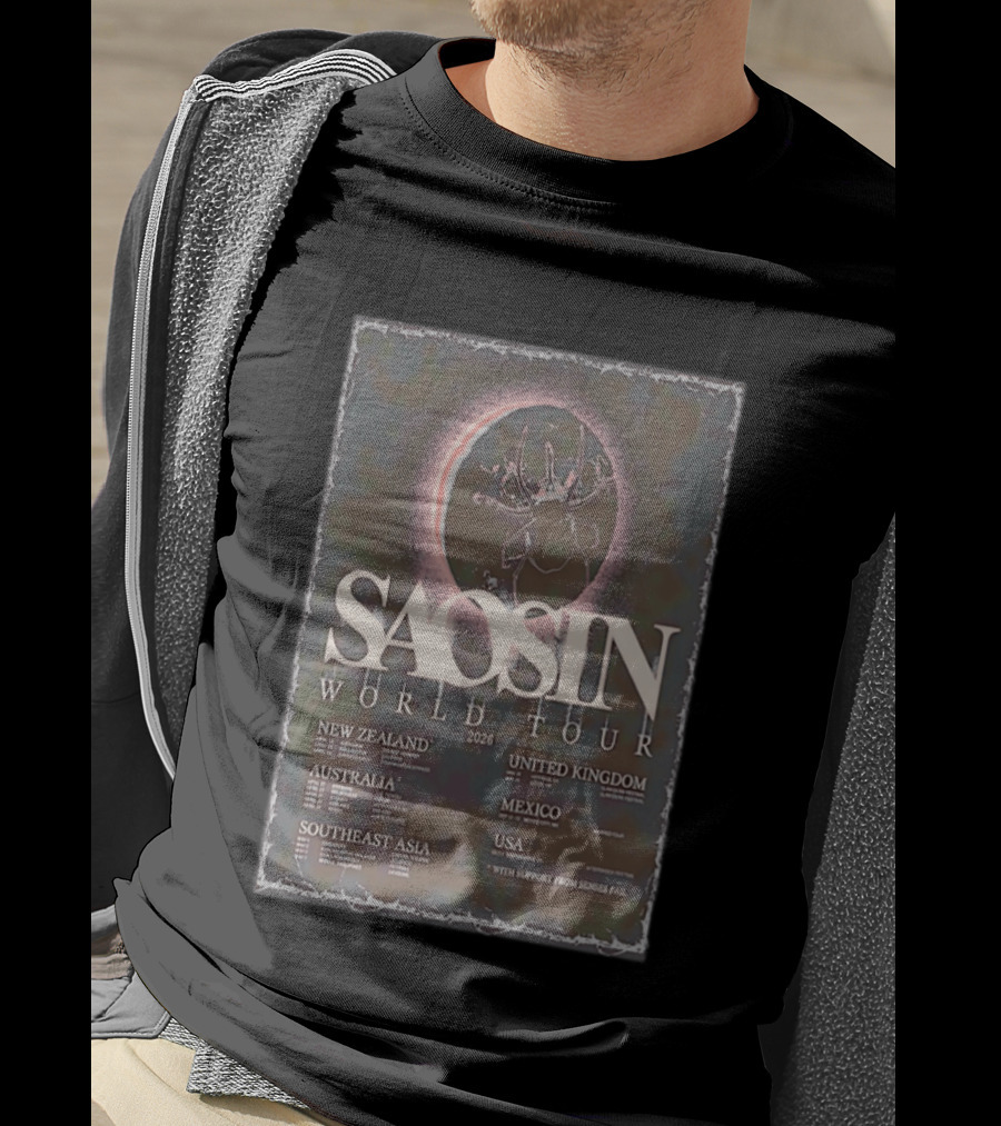 Saosin World Tour 2026 New Zealand Australia Southeast Asia UK Mexico USA Dates T-Shirt