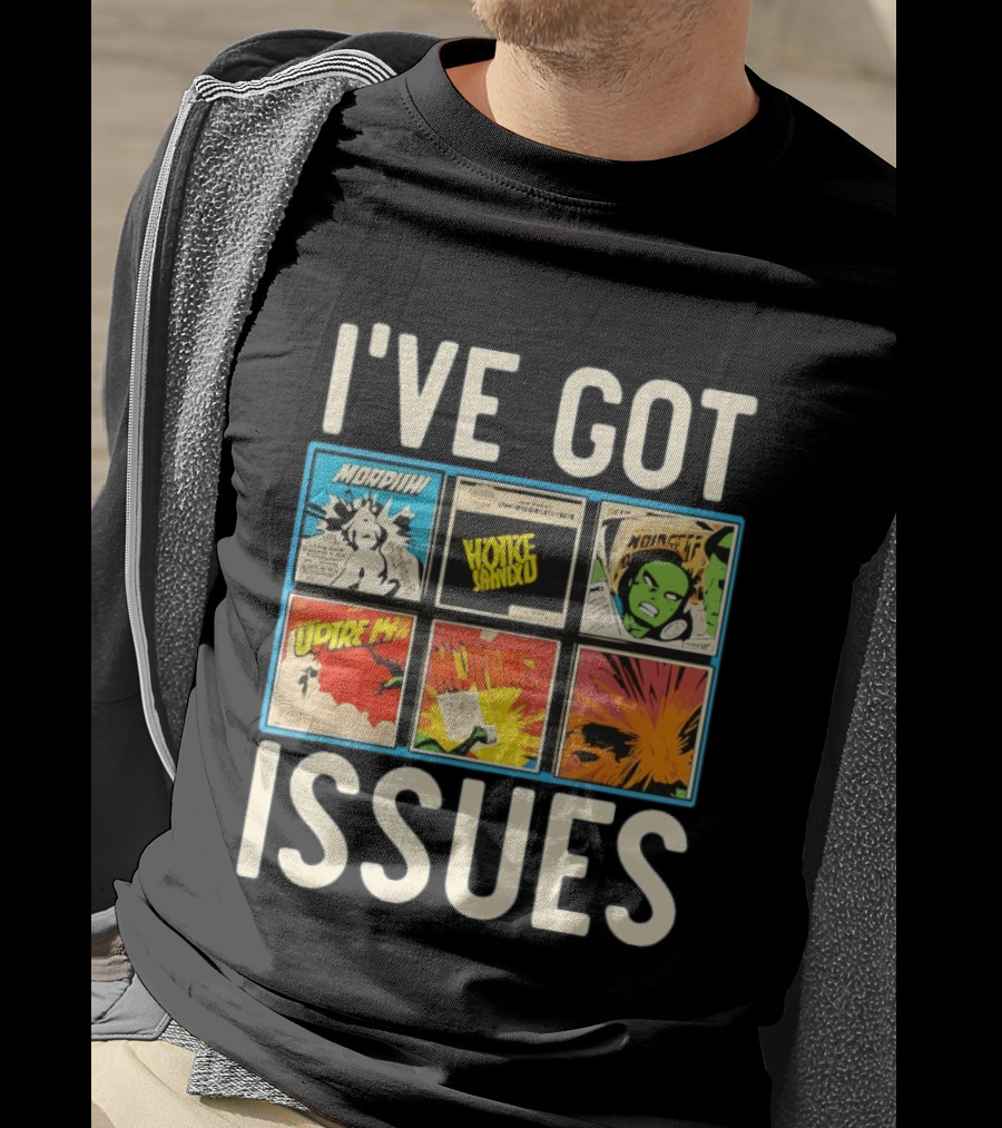 I've Got Issues Morphin Voice Combo Comic Panels T-Shirt