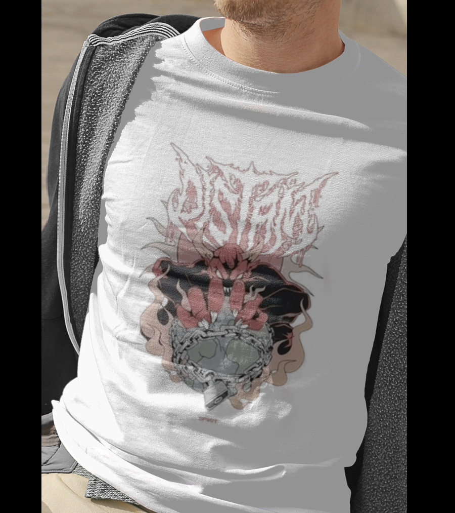 Distant Fist Of Flames Locked T-Shirt