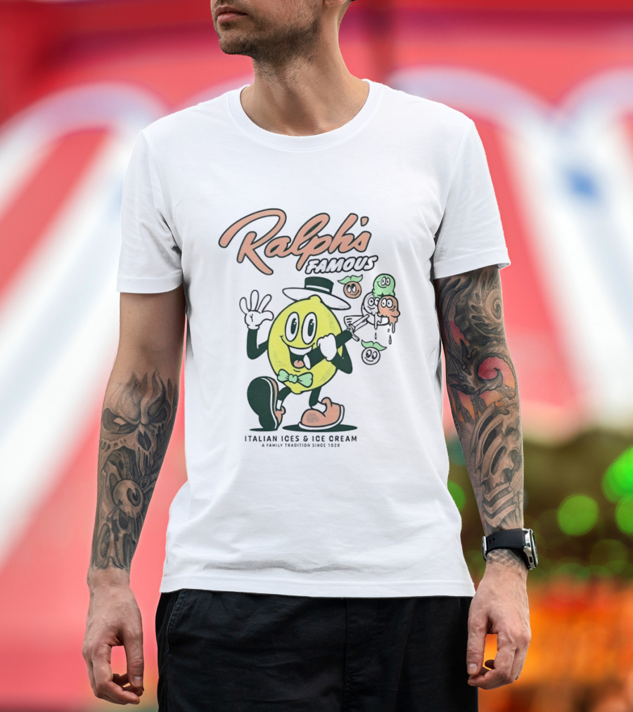 Ralph's Famous Italian Ices Ice Cream Family Tradition Since 1928 T-Shirt