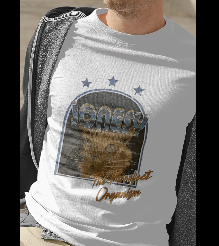 Jonesy The Purrfect Organism Cat Face Three Stars T-Shirt