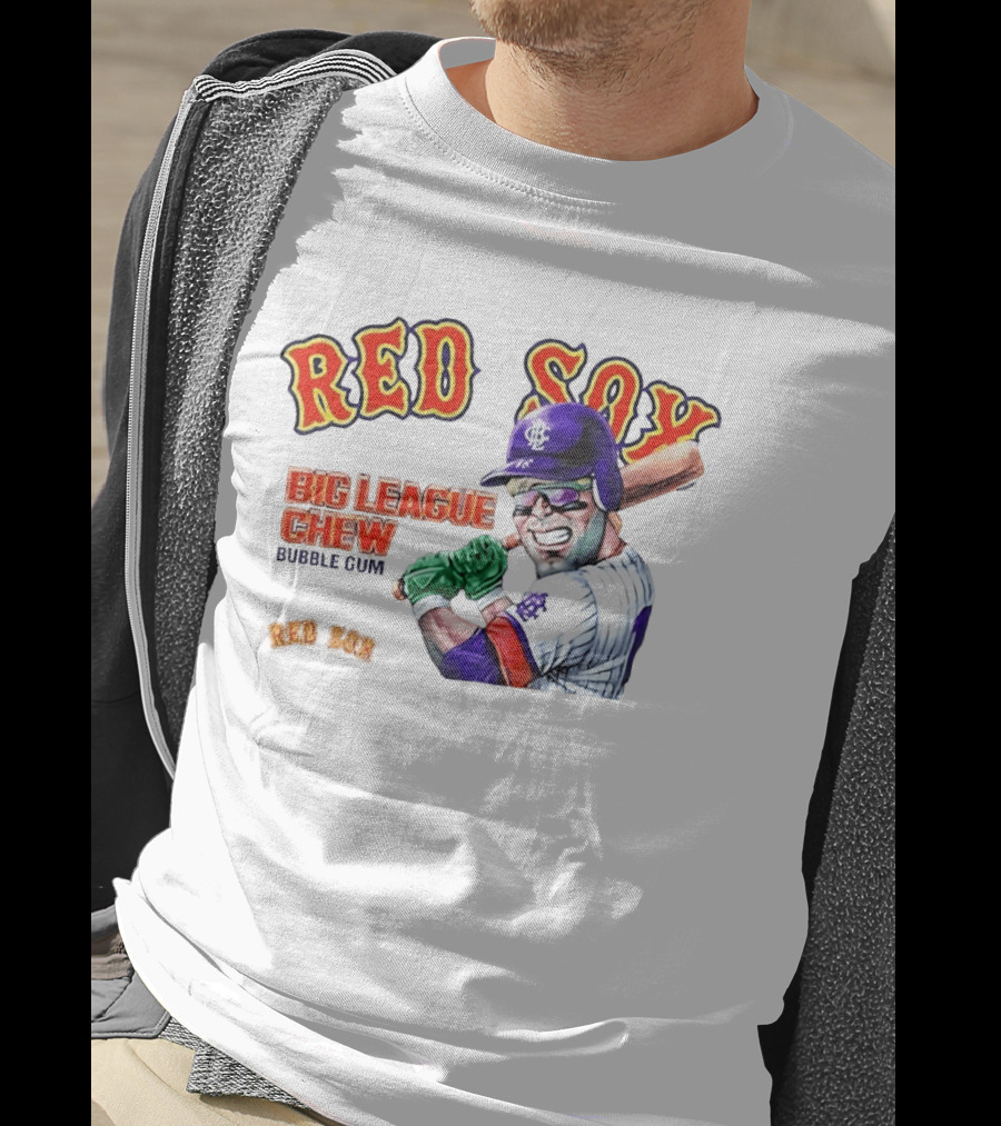 Red Sox Big League Chew Bubble Gum Baseball Batter T-Shirt