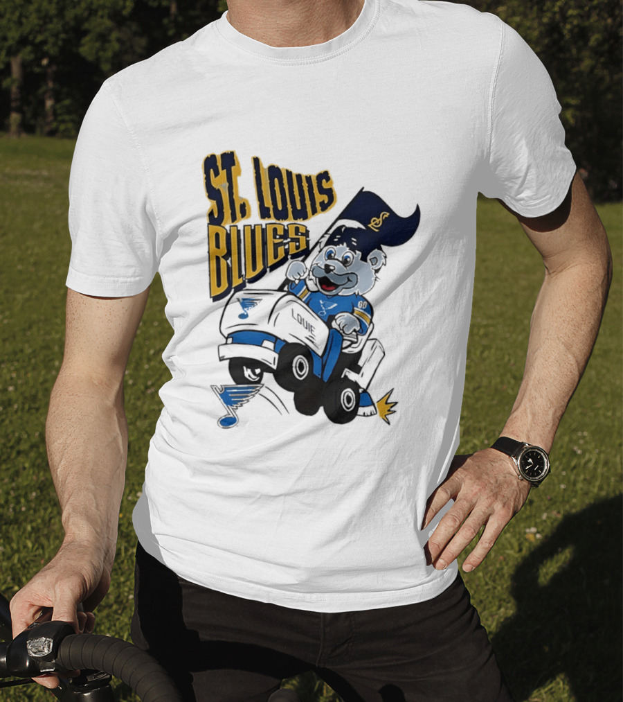 St Louis Blues Hockey Zamboni Bear Driving T-Shirt