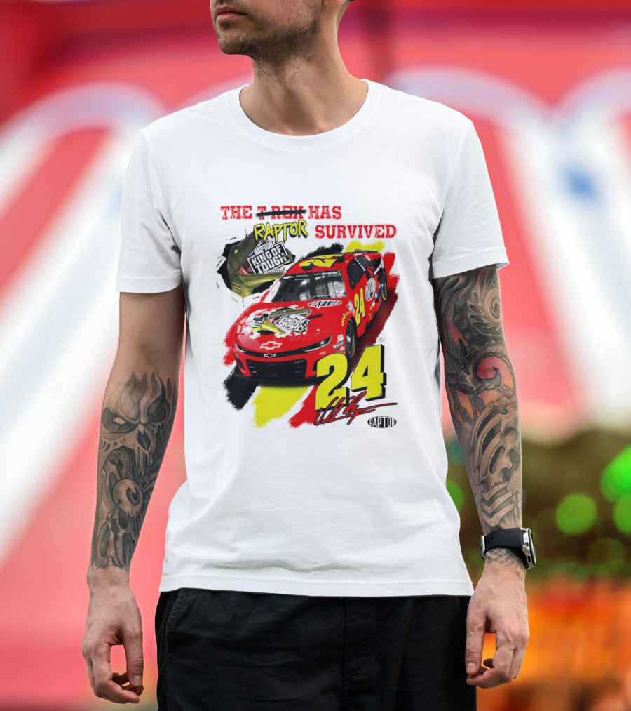 William Byron 24 NASCAR Chevrolet Camaro Raptor Survived King Of Tough T-Shirt
