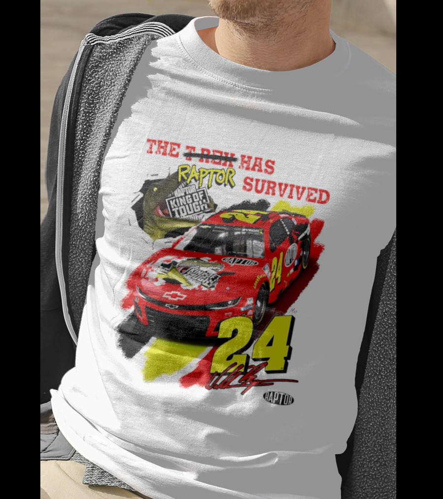 William Byron 24 NASCAR Chevrolet Camaro Raptor Survived King Of Tough T-Shirt