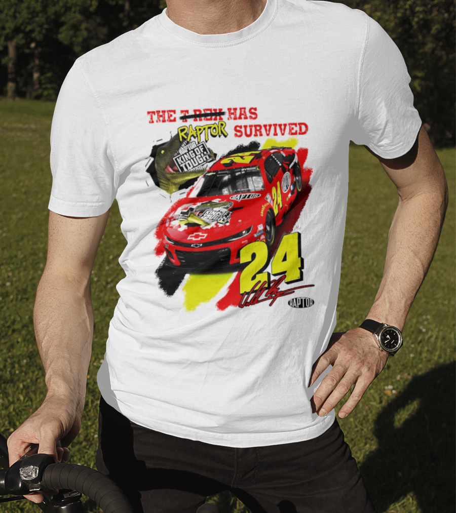 William Byron 24 NASCAR Chevrolet Camaro Raptor Survived King Of Tough T-Shirt