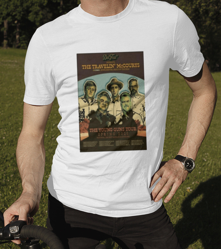 DelFest Presents The Travelin' McCourys IBMA Instrumental Group Of The Year The Young Guns Tour Spring 2026 Featuring The Next Generation Of Pickers T-Shirt