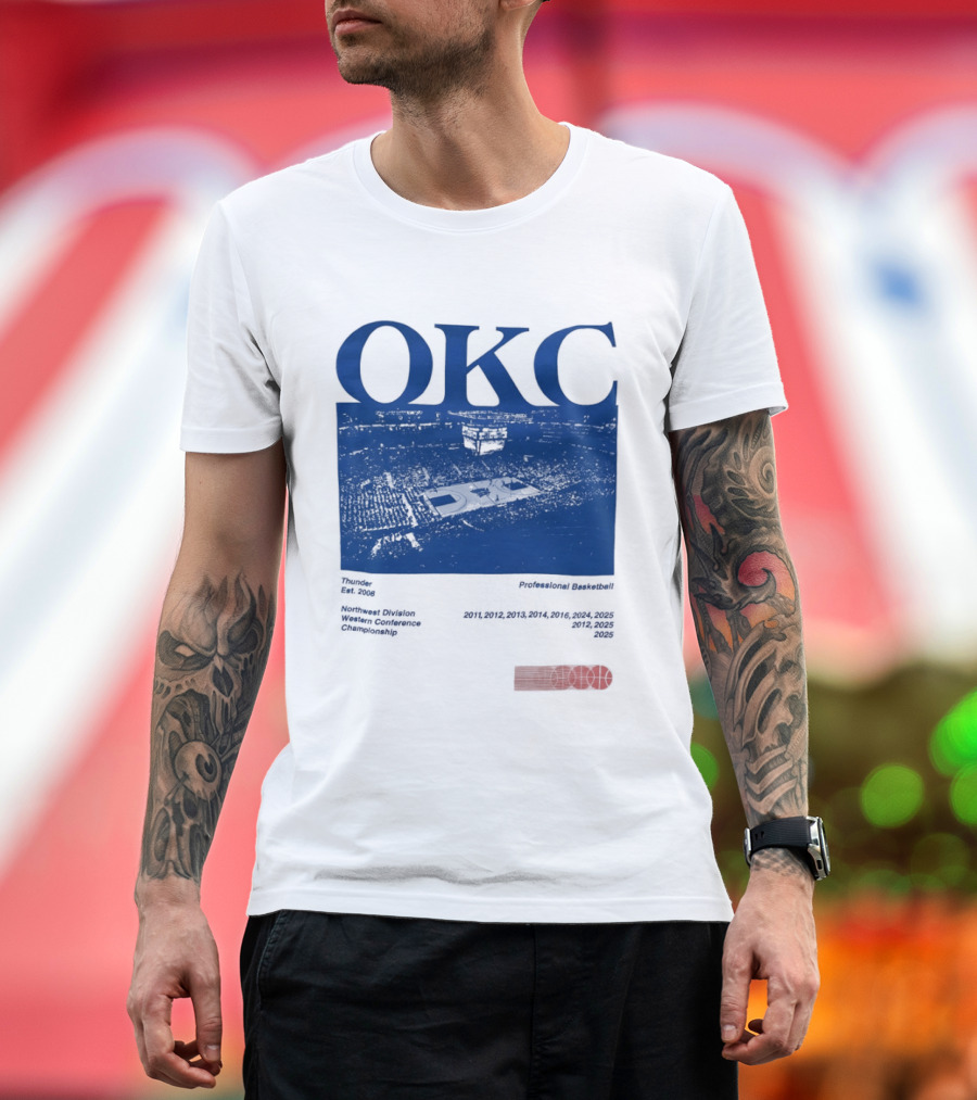 Oklahoma City Thunder Basketball Team OKC Thunder Nike NBA T-Shirt