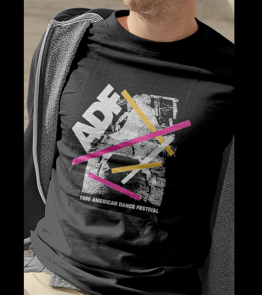 ADF 1986 American Dance Festival Bold Geometric Stripes T-Shirt