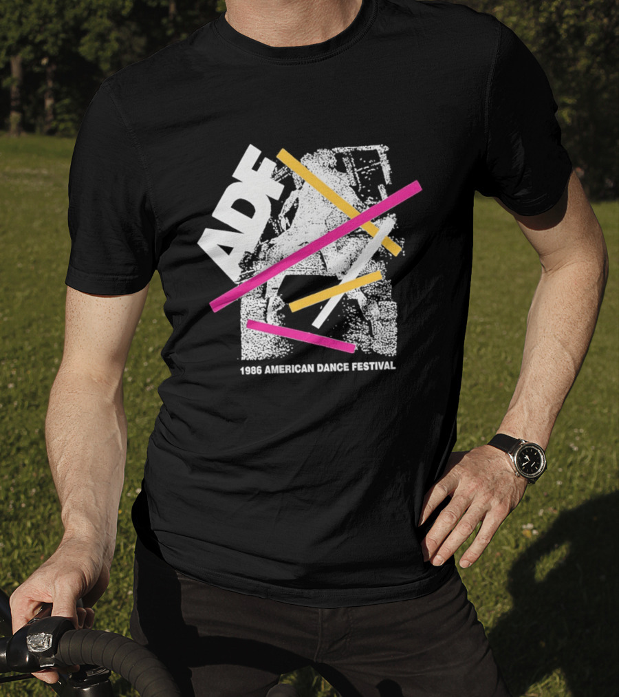 ADF 1986 American Dance Festival Bold Geometric Stripes T-Shirt