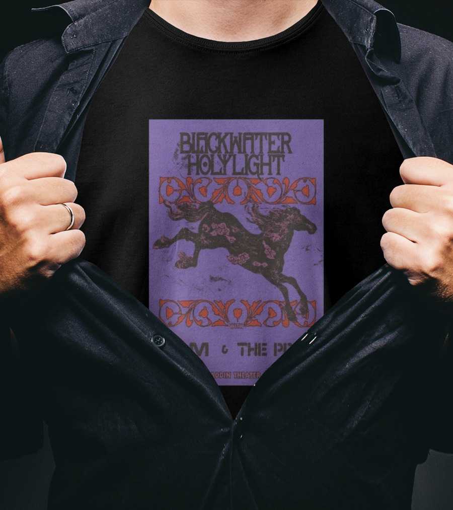 Blackwater Holylight March 11 Aladdin Theater Portland OR Featuring Som And The Prids T-Shirt