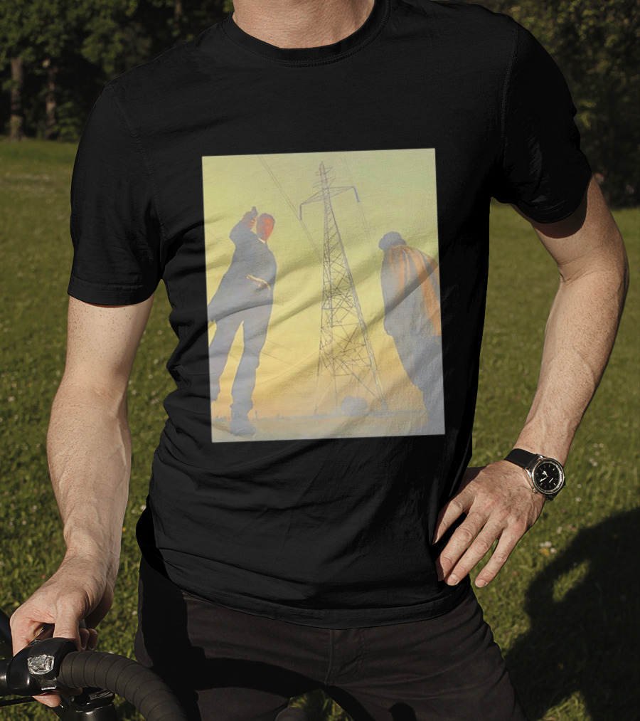 Brad Pitt Se7en Movie Scene With Gunpoint And Power Lines T-Shirt