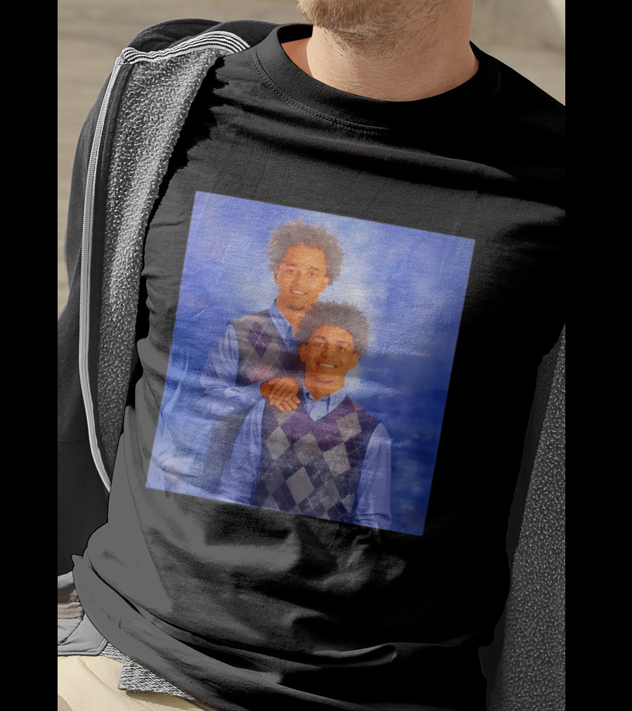 Brayden Burries Koa Peat Step Brothers Argyle Sweater Blue T-Shirt