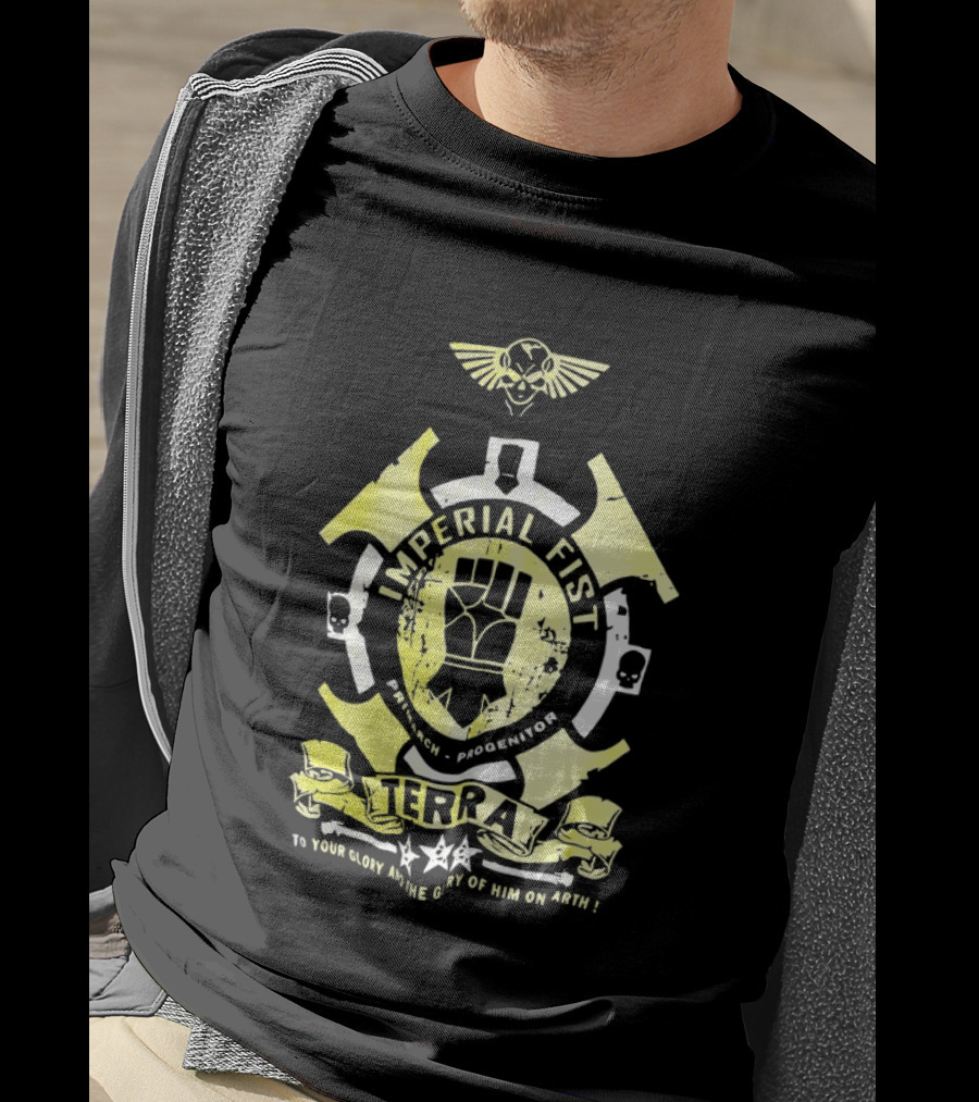 Imperial Fist Honor Terra Skull Emblem Icon Wings T-Shirt