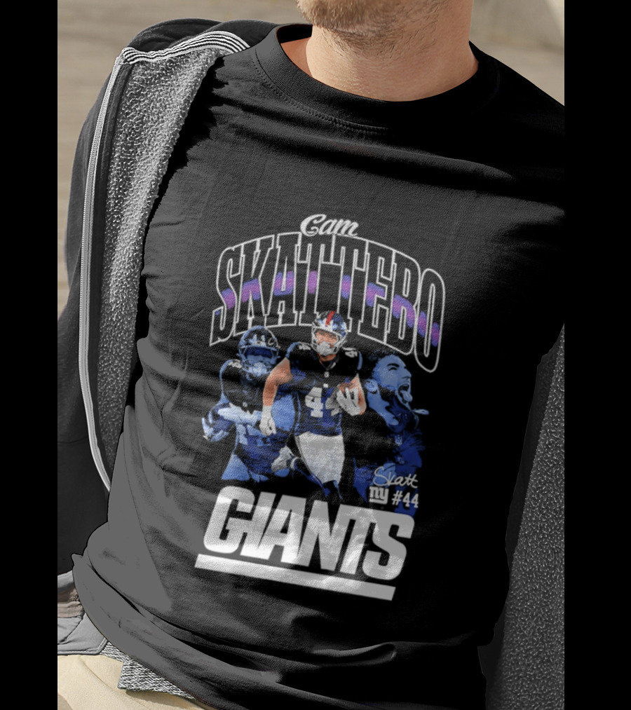 Giant Skattebo Giants Football Blue Sports Team #34 T-Shirt