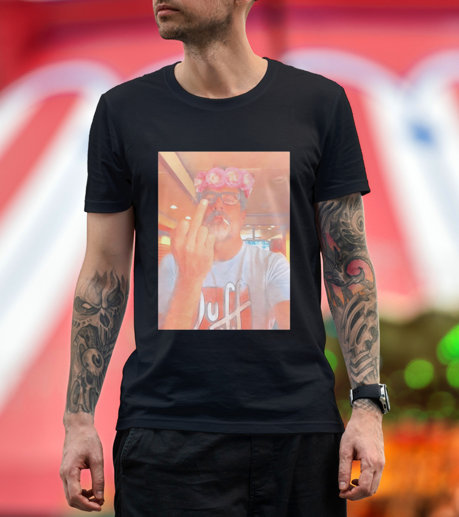 Jeffrey Dean Morgan The Walking Dead Negan Roses And The Middle Finger T-Shirt