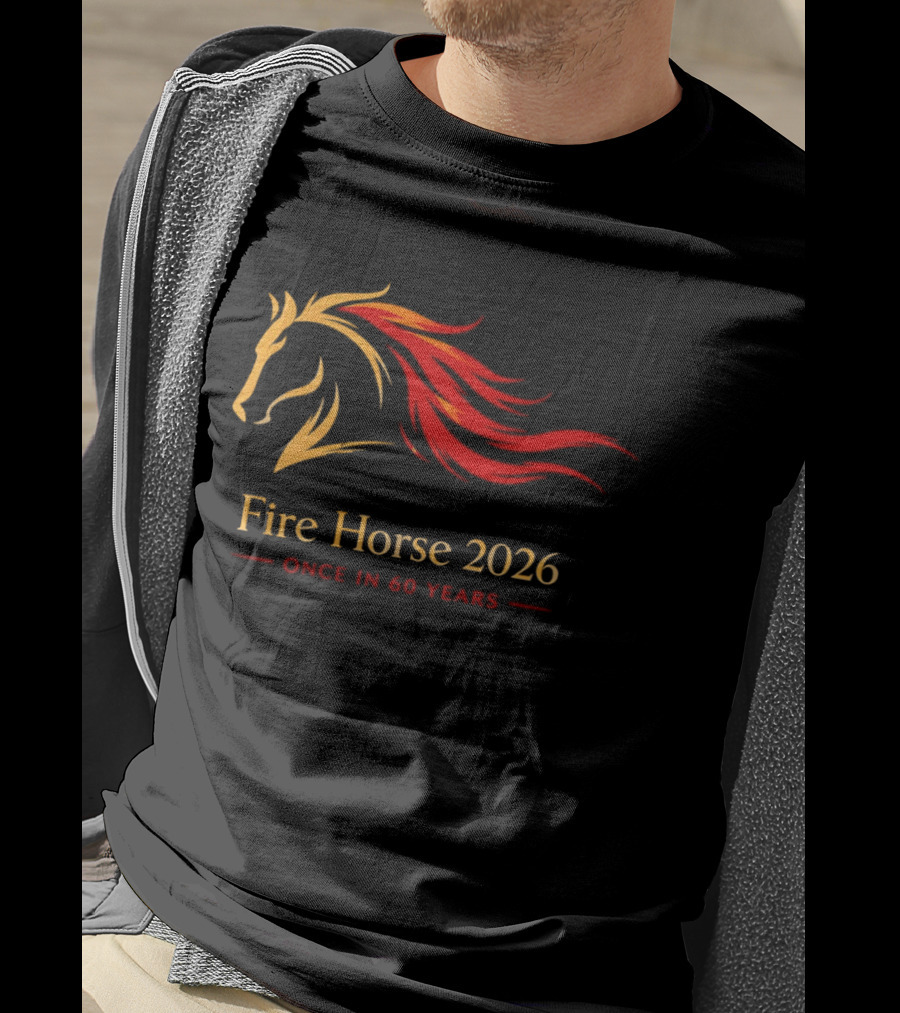 Fire Horse 2026 Once In 60 Years Chinese New Year T-Shirt