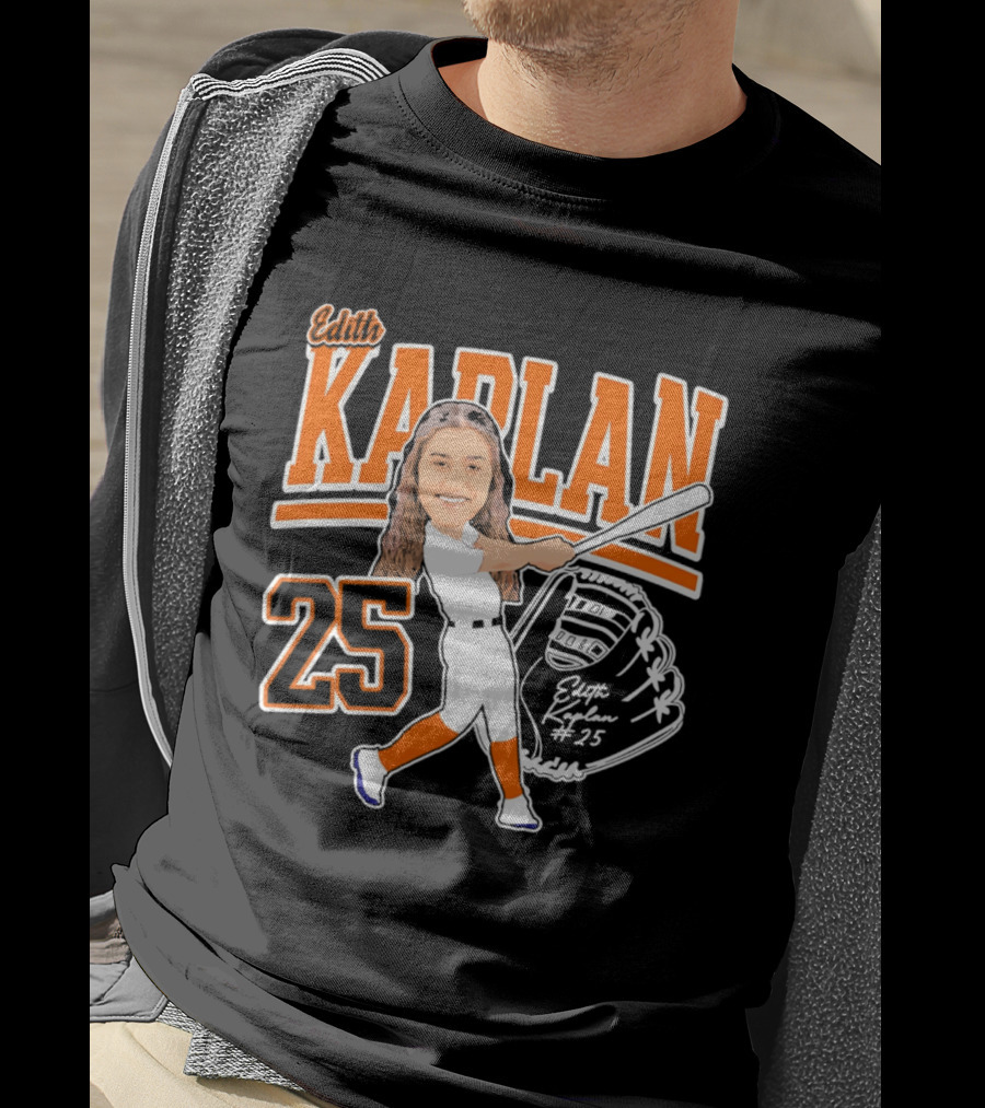 Edith Kaplan Virginia 25 Softball Caricature #25 T-Shirt