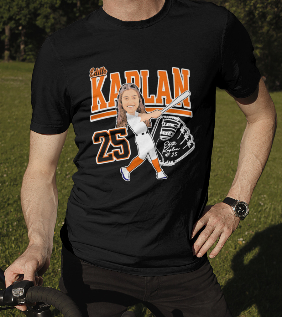 Edith Kaplan Virginia 25 Softball Caricature #25 T-Shirt
