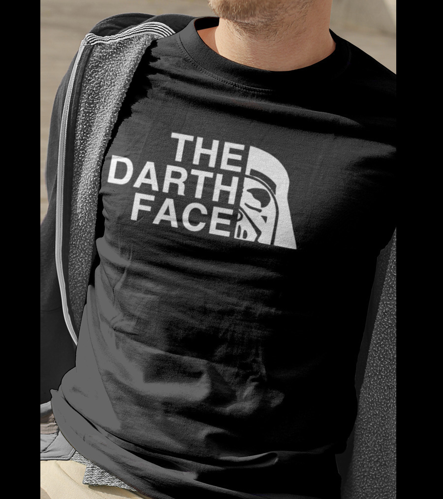 The Darth Face Half Helmet Jedi Sith T-Shirt