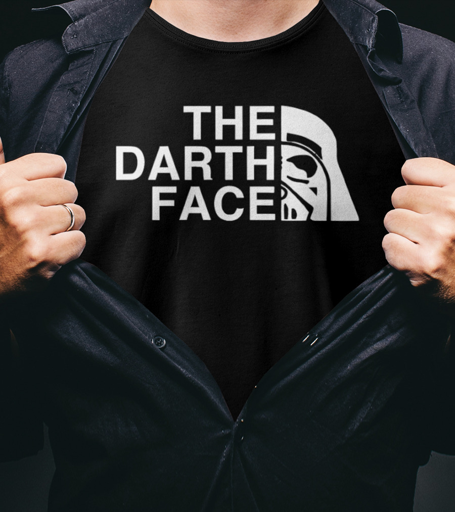 The Darth Face Half Helmet Jedi Sith T-Shirt