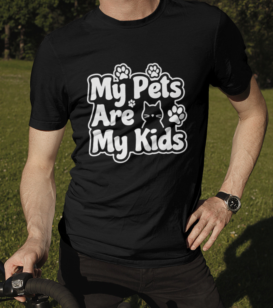 My Pets Are My Kids Cat Paw Prints T-Shirt