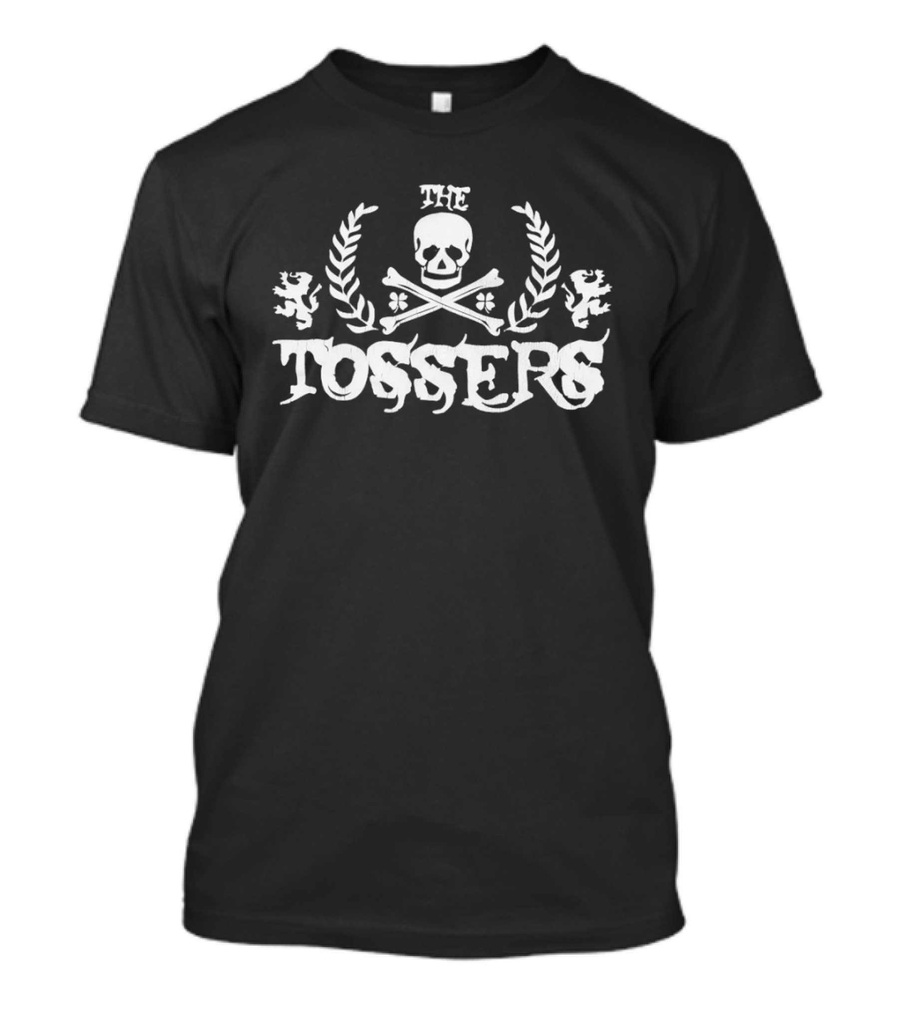 The Tossers Band Skull Skeleton Laurel Lions And Clovers T-Shirt