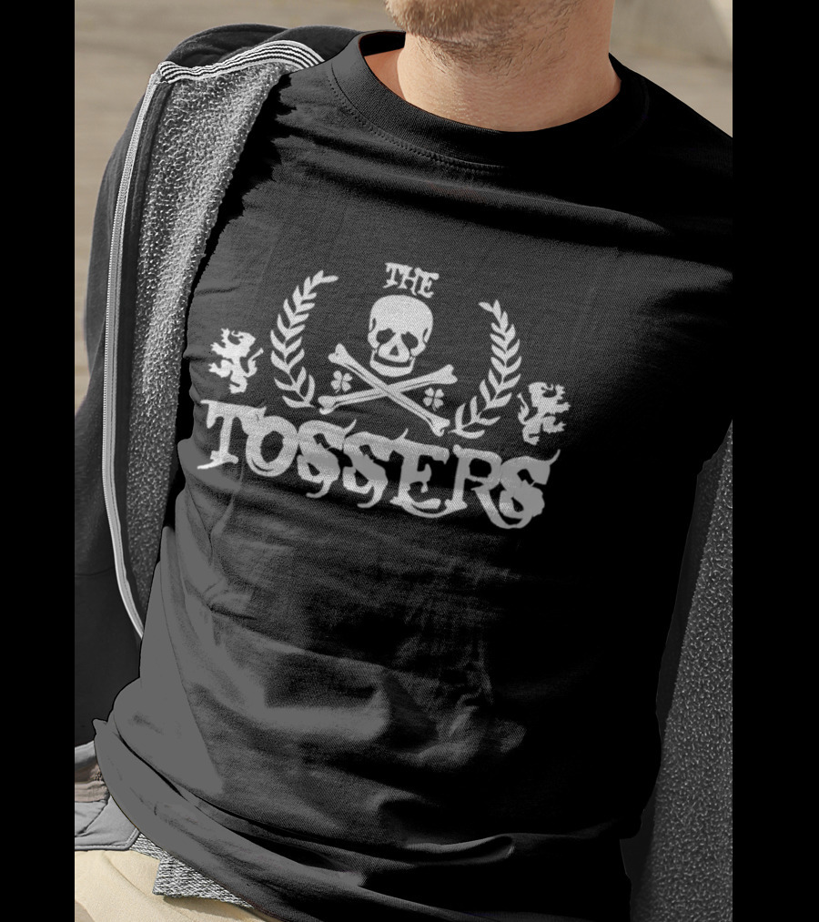 The Tossers Band Skull Skeleton Laurel Lions And Clovers T-Shirt