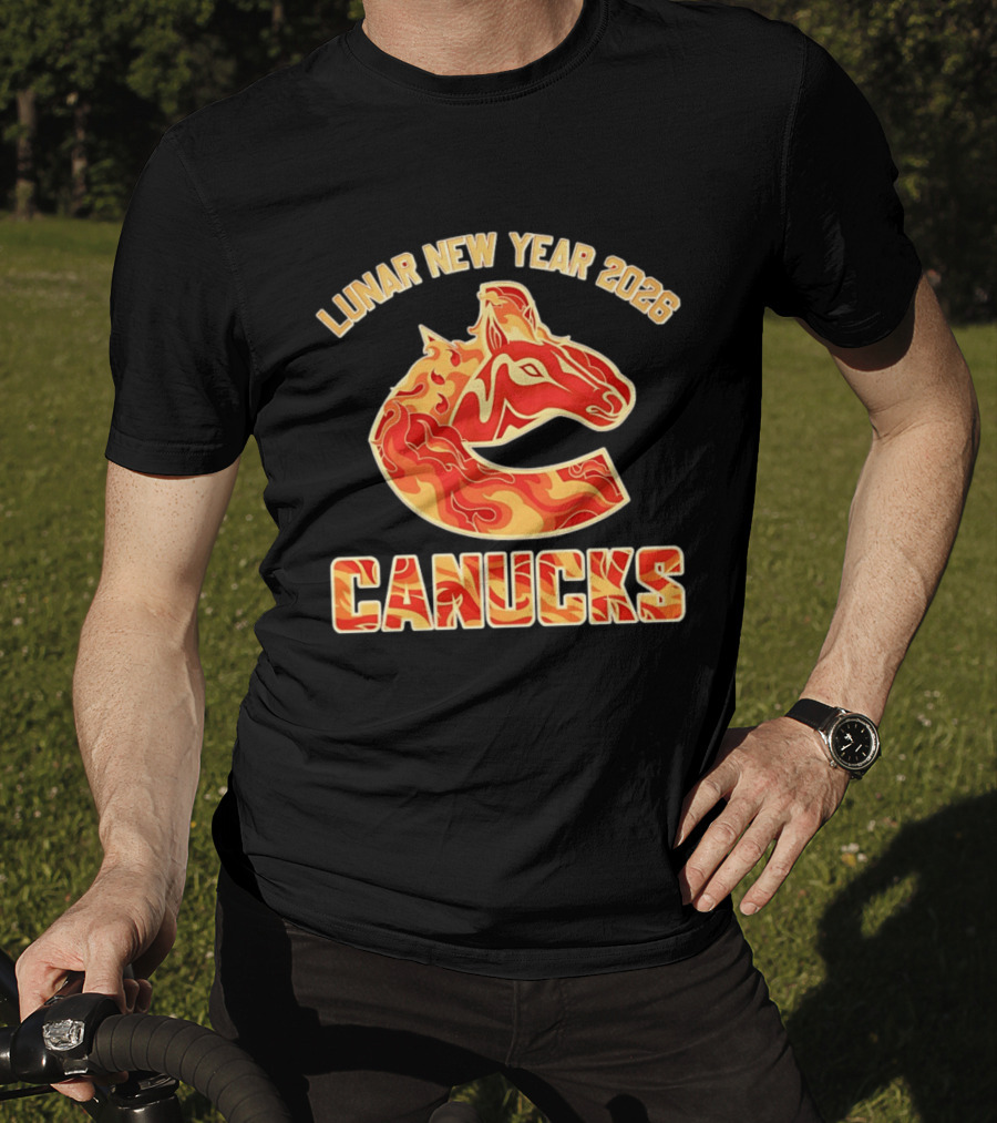 Lunar New Year 2026 Vancouver Canucks Horse T-Shirt