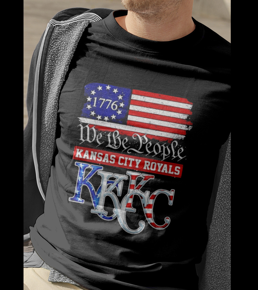 1776 We The People Kansas City Royals USA Flag KC T-Shirt
