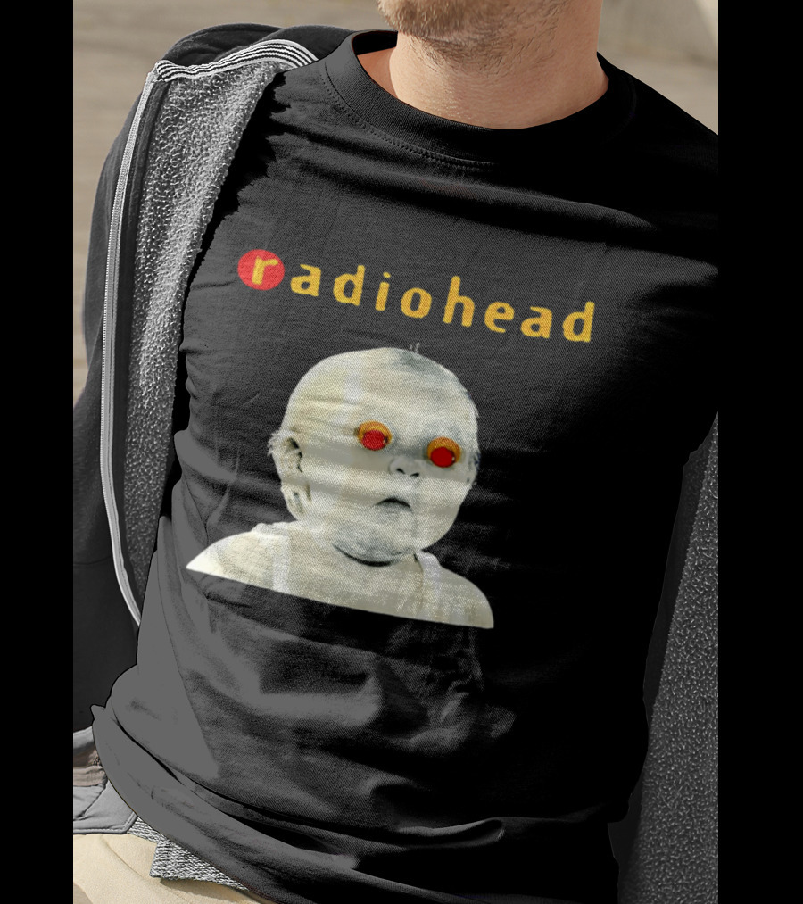 Radiohead Red Eyes Baby Face With Creepy Expression T-Shirt