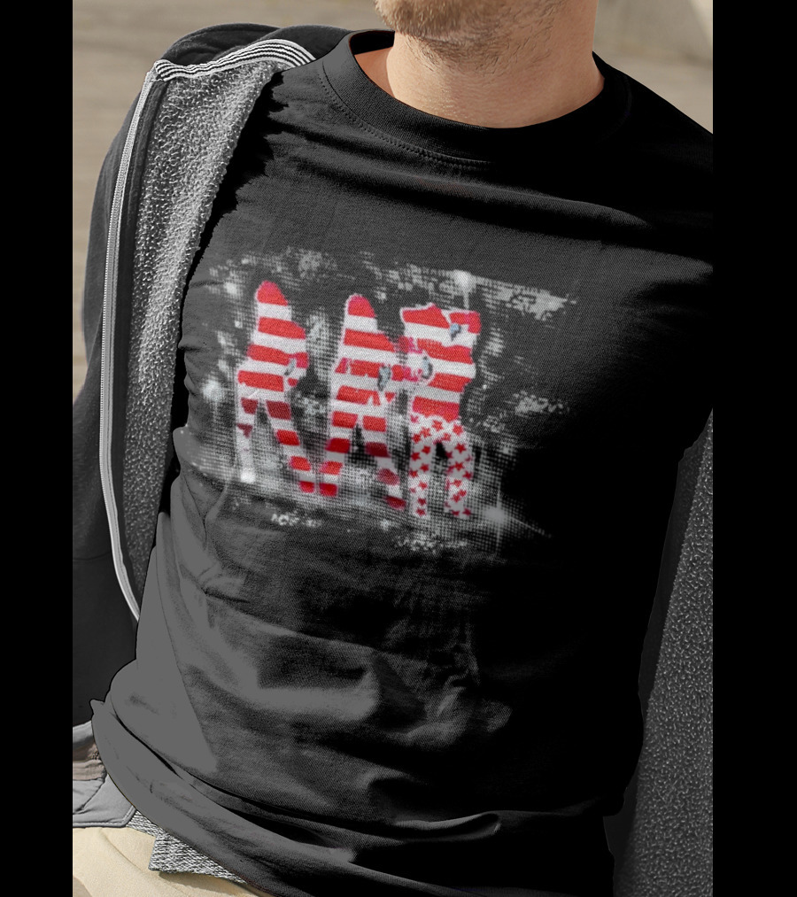 Red And White Striped Stars T-Shirt