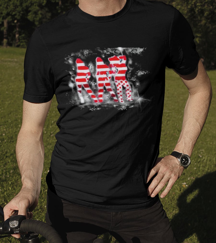 Red And White Striped Stars T-Shirt