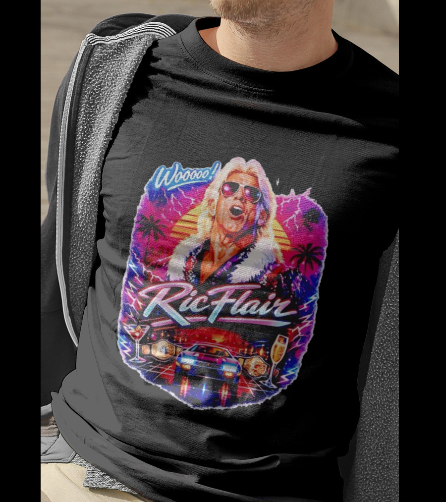 Ric Flair 80s Retro Style Woo Wrestling Legend Vintage Vibes T-Shirt