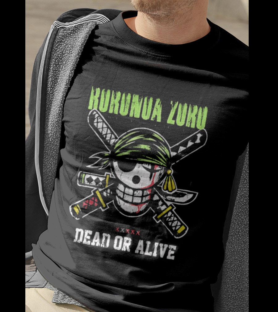 Roronoa Zoro Skull Three Swords Dead Or Alive T-Shirt
