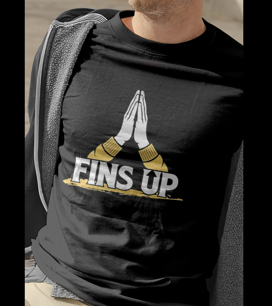 Long Island University Sharks Fins Up Team Spirit T-Shirt