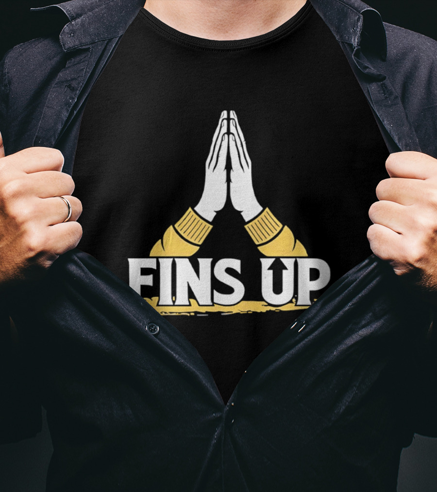 Long Island University Sharks Fins Up Team Spirit T-Shirt