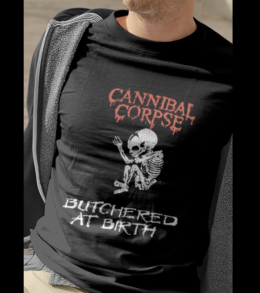 Cannibal Corpse Butchered At Birth Skeleton T-Shirt