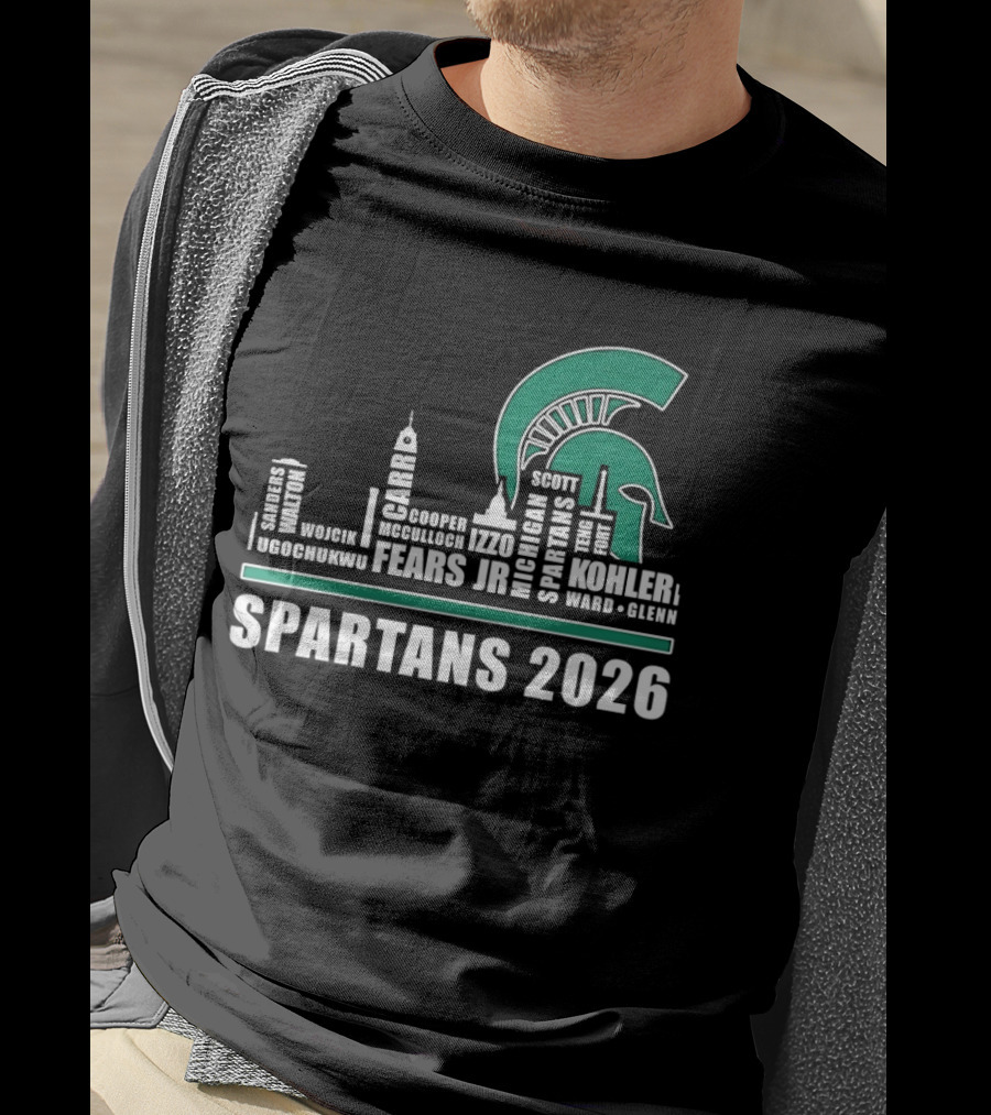 Michigan State Spartans Skyline 2026 Kohler Scott Fears Jr Walker T-Shirt