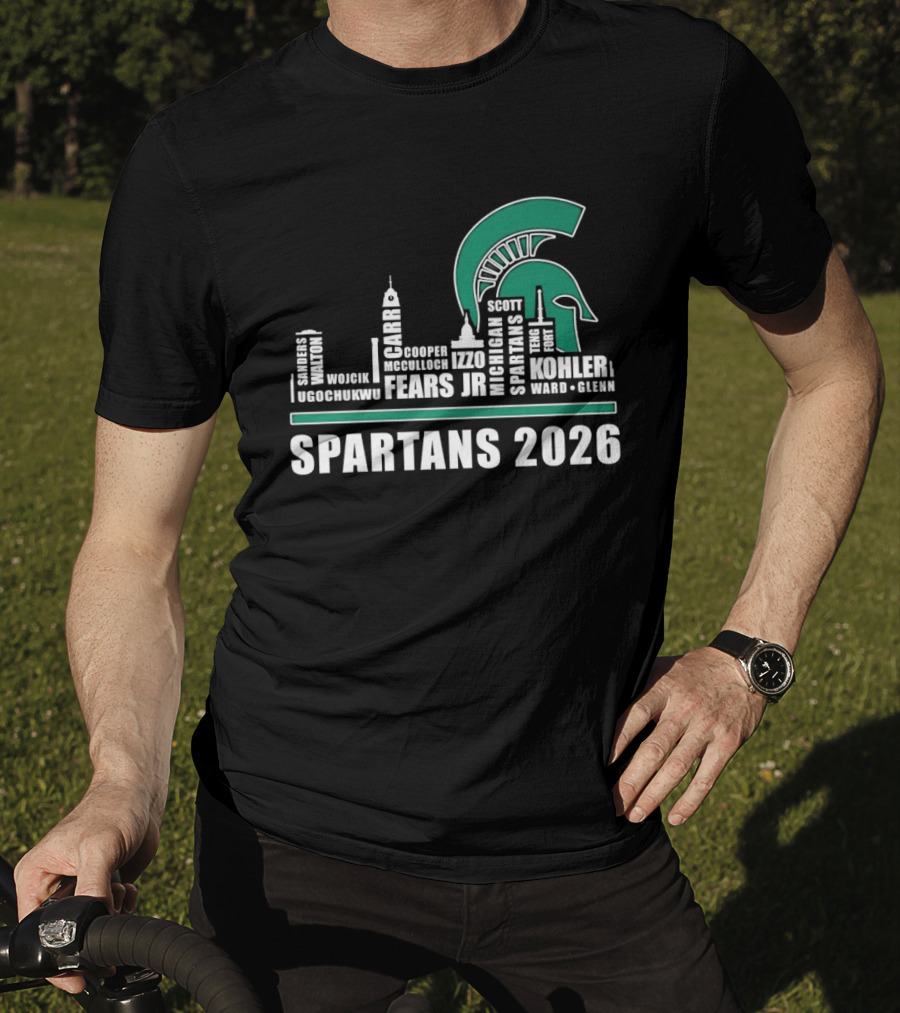 Michigan State Spartans Skyline 2026 Kohler Scott Fears Jr Walker T-Shirt
