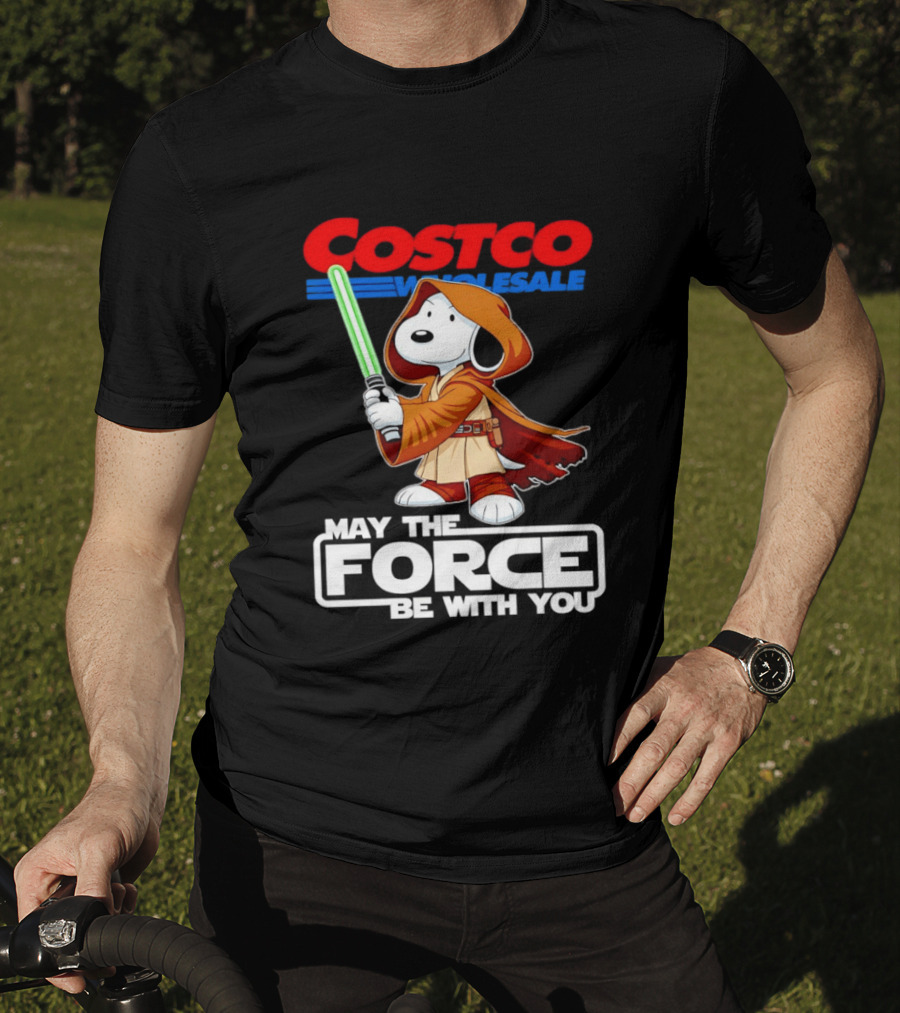 Snoopy Costco Wholesale May The Force Be With You Star Wars Jedi Lightsaber T-Shirt