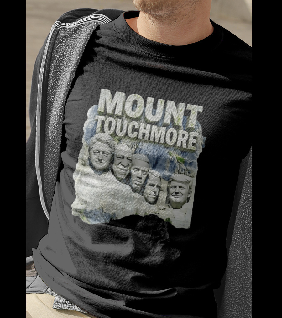 Mount Touchmore Clinton Cosby Simpson Trump Pastiche T-Shirt