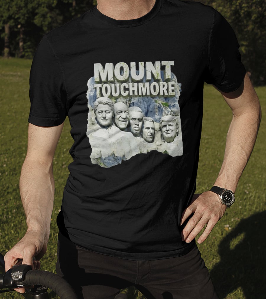 Mount Touchmore Clinton Cosby Simpson Trump Pastiche T-Shirt