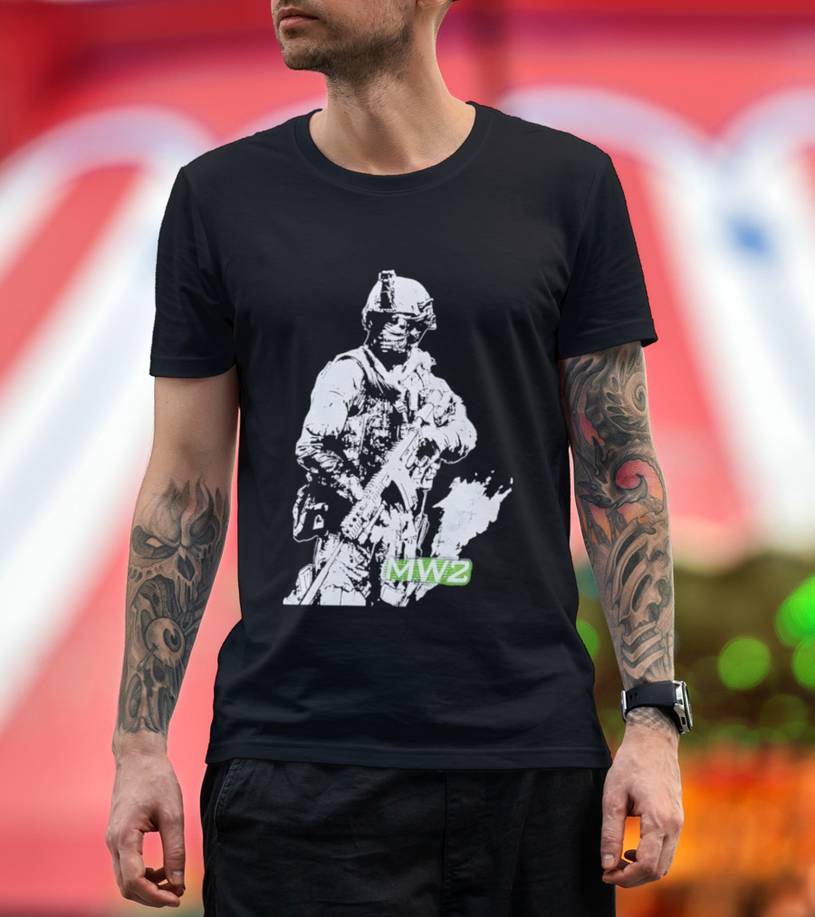 MW2 Modern Warfare Soldier Tactical Artwork Pixel T-Shirt